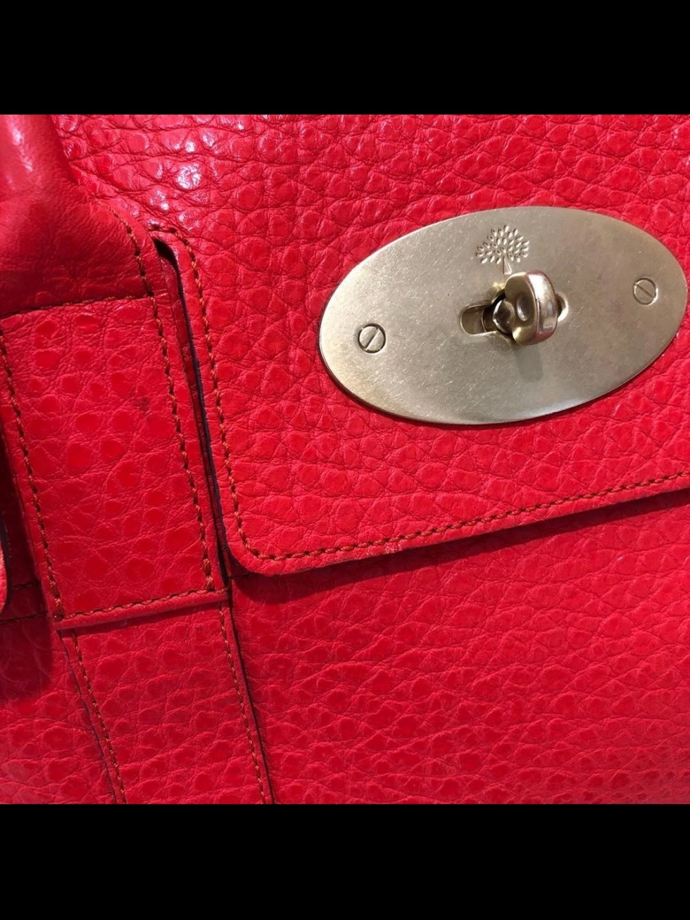 Mulberry Red Leather Bayswater Satchel - Picture 15 of 16